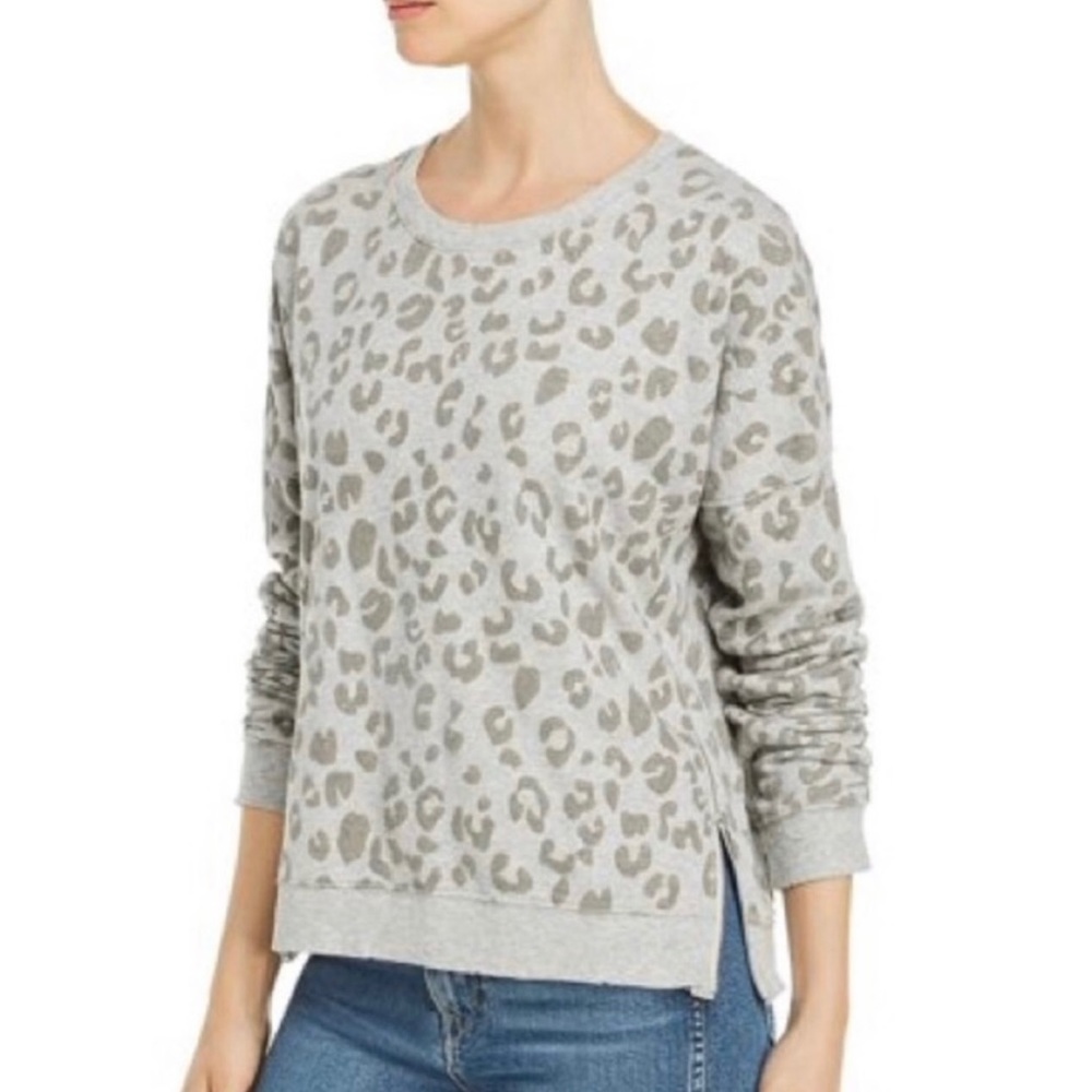 Rails Marlo Flocked Leopard Print Sweatshirt - image 4